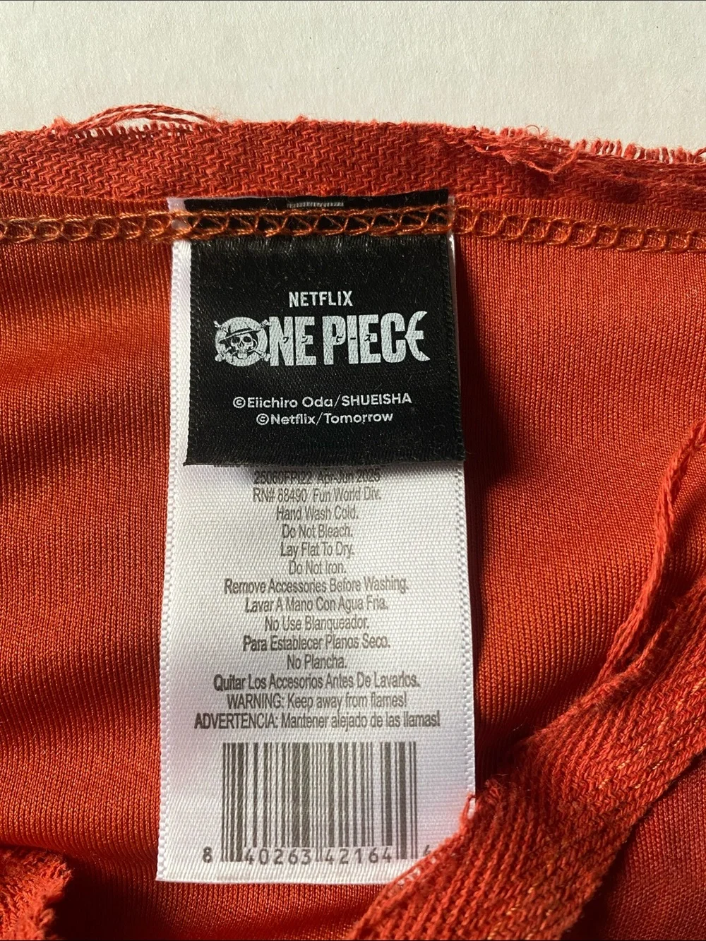 Onepiece Luffy Red and Blue Boys' Costume Vest - Picture 2 of 6